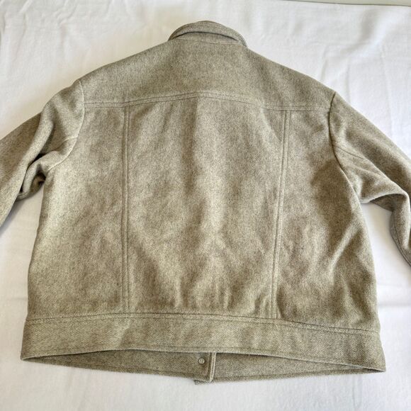 GAP Gray Wool Blend Trucker Jacket - Picture 2 of 6